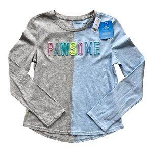 ROCKETS OF AWESOME Girls 14 Pawsome Long Sleeved Top‎ Animal Lover Velvet NEW